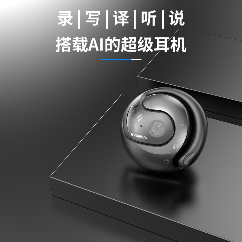 HYUNDAI ヒュンダイ HY-T26Pro スマートオープン同時通訳リアルタイムAI翻訳機 ワイヤレスBluetoothヘッドセット|undefined