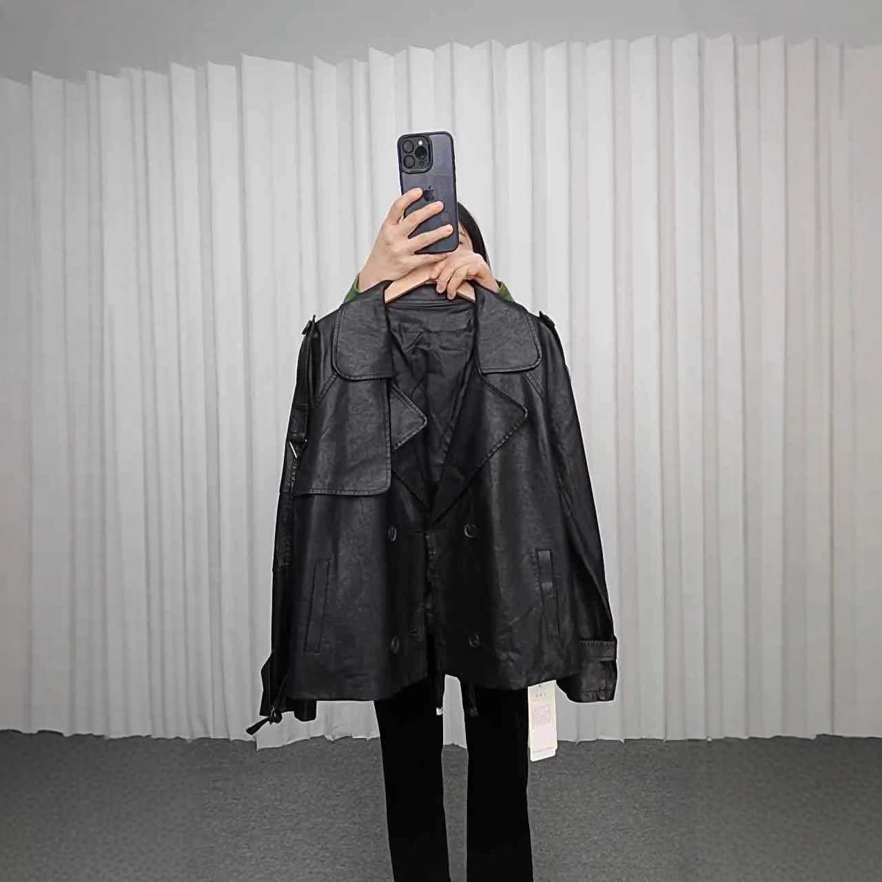 [Special Offer] 6Q-W130 Leather Jacket, Size 2XL (Within 71.5kg Years Old)
