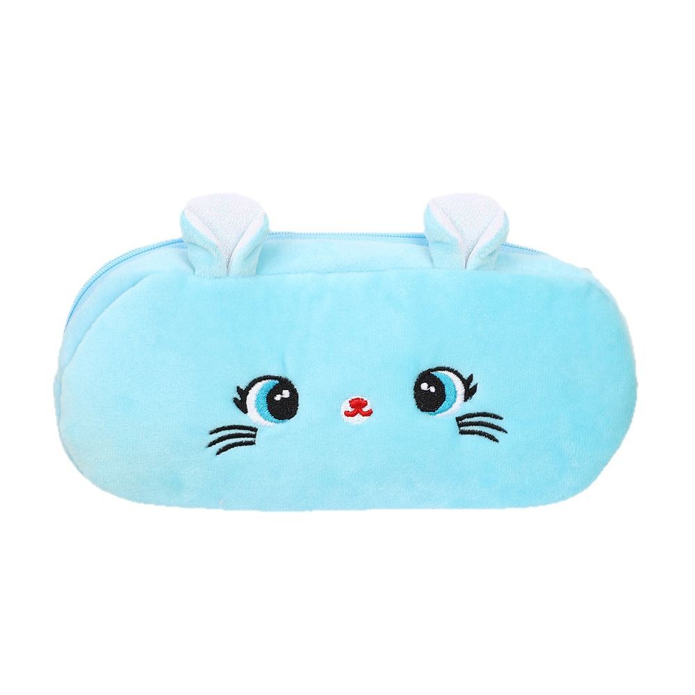 Gato creativo de gran capacidad niña bolsas de lápiz de dibujos animados niños lindos bolsas de papelería peludos bolsas de lápiz para estudiantes primarios