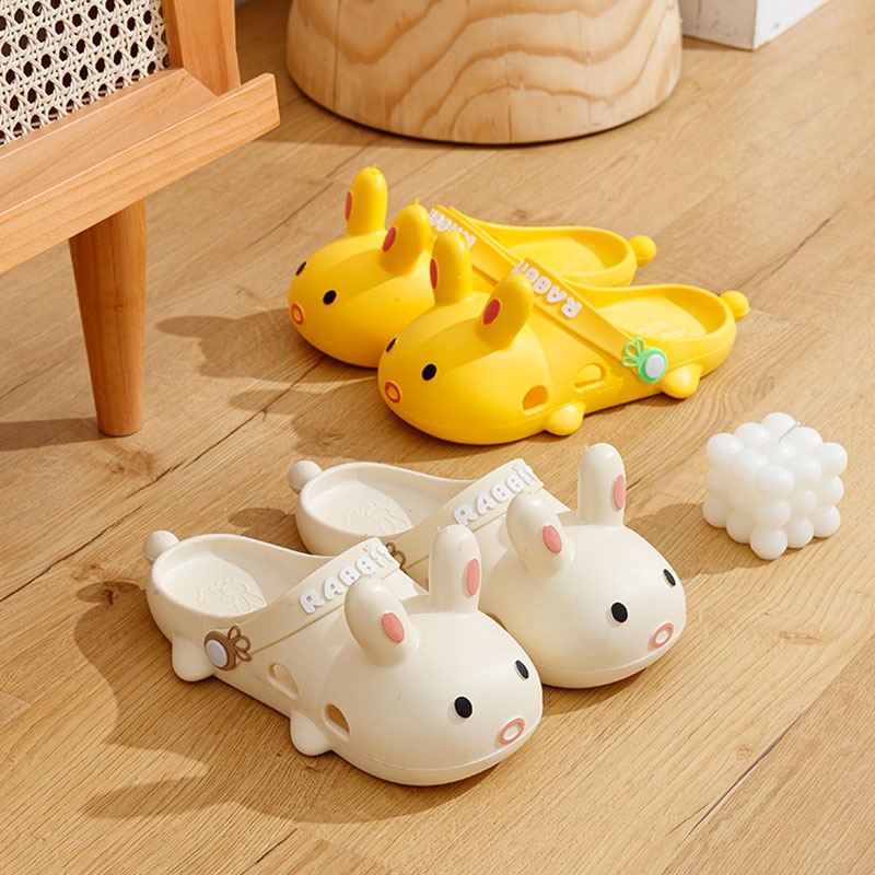 Zapatillas de conejo estilo crocs | Sandalias antideslizantes para niñas