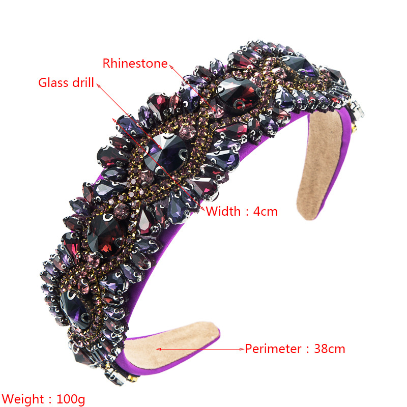 European And American Baroque Gem Decoration Retro Full Diamond Headband display picture 1