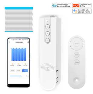 tuya WIFI smart drawstring motor graffiti APP remote switch control Bead roller shutter smart electric curtain