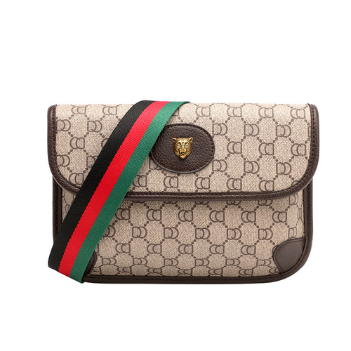 Tiger Head Bag 2024 New Retro Small Bag Shoulder Crossbody Broadband Waist Bag Envelope Chest Bag Women’s Versatile