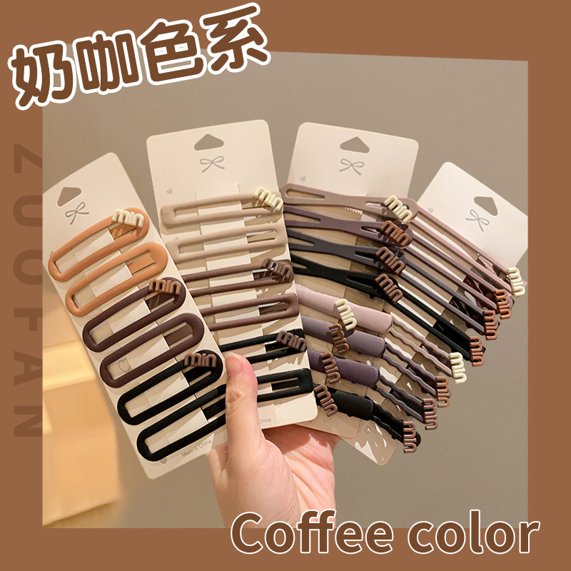 Clip de cabello de letras de alto nivel, frente lateral de las mujeres, cabello roto de una palabra BB, clip de cabello de maquillaje, toque de cabeza