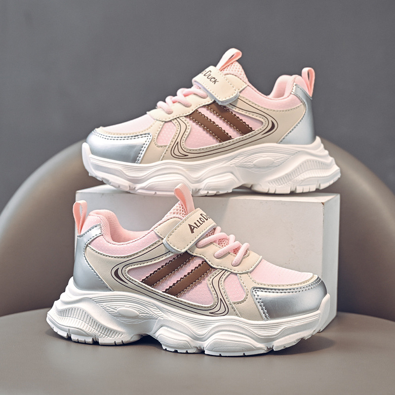 Zapatos para niños, zapatos deportivos para niños, 2025 nuevo estilo de primavera y otoño, transpirable, zapatos de coco para niños grandes en el campus