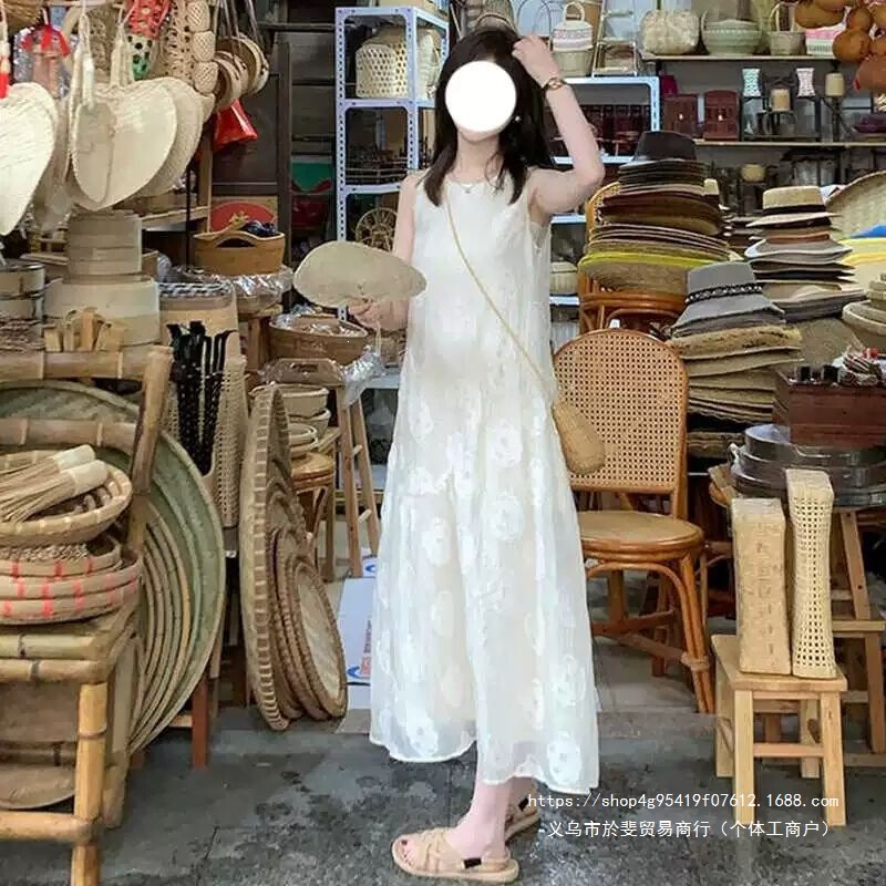 Korean-style gentle dress 2026 new summer round-neck sleeveless petite sweet youthful elegant tank dress