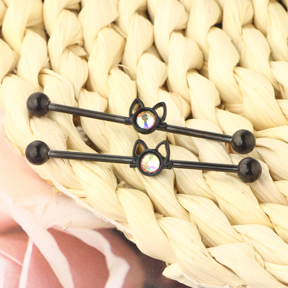 Pointed titanium steel lip stud product view