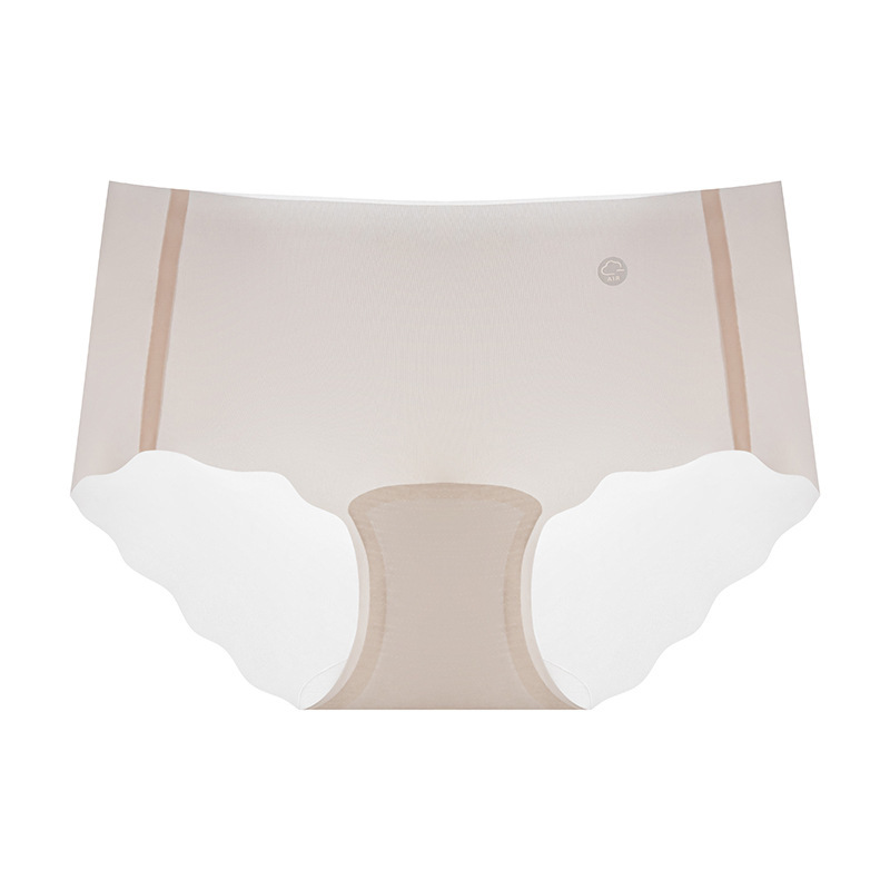 7A Mascarilla antibacteriana de entrepierna larga, seda de hielo, ropa interior de niña sin costuras, cintura media para mujer, entrepierna de algodón, ropa interior de mujer, comodidad para mujer