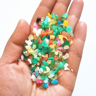 Colored Rubber Particles Mixed Color Polyurethane Rubber and Plastic Particles Floor Rubber Floor Mats Outdoor Floor Flower Glue Material Wear-Resistant Floor
