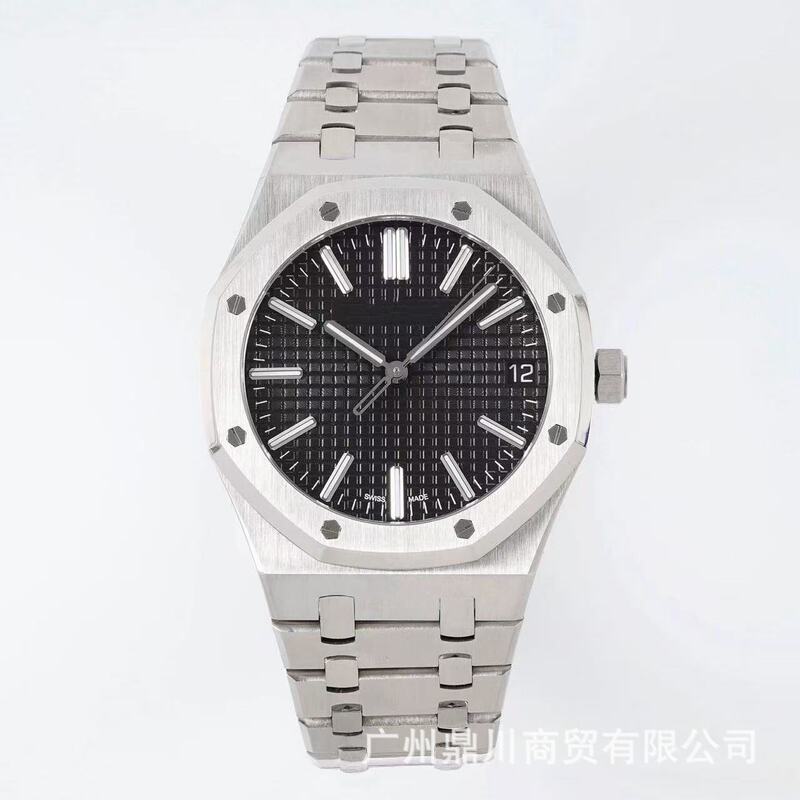 Aps New Model Ap Royal Oak Simple and Elegant Dial Fully Automatic Mechanical Men's Watch with Calendar in Stock Wholesale