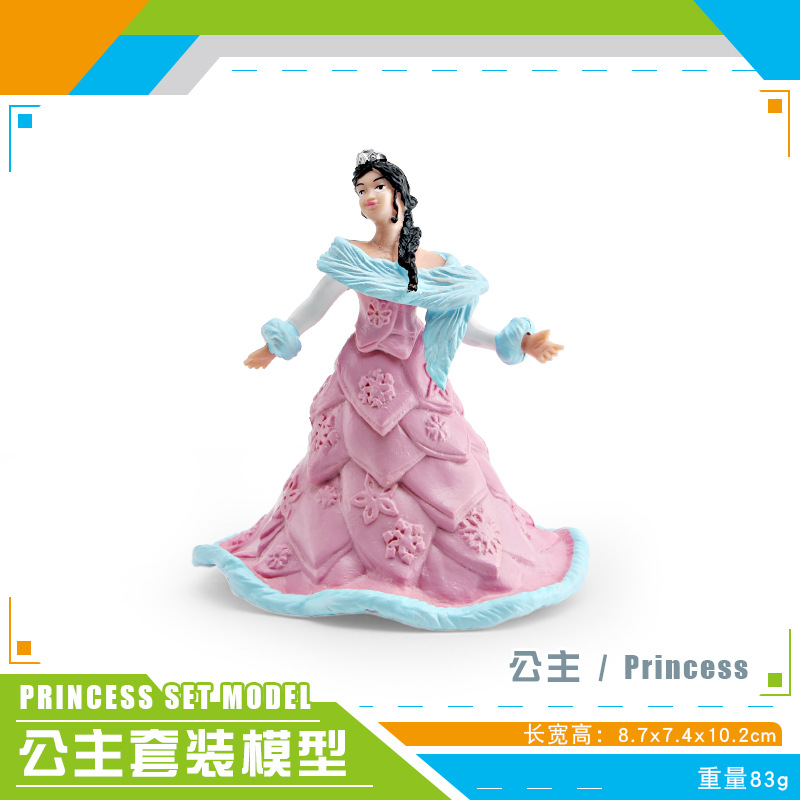 Simulación transfronteriza cuento de hadas modelo de muñeca rompecabezas PVC sólido princesa reina decoración de personajes juguetes
