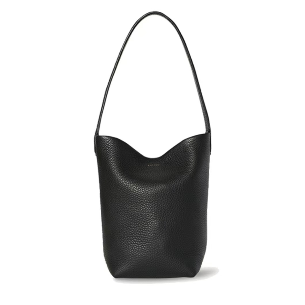 TheRw Genuine Leather Bucket Bag Shoulder Handbag Lychee Grain Cowhide Large Capacity Tote Bag For Women Crossbody Versatile - Thumbnail 6