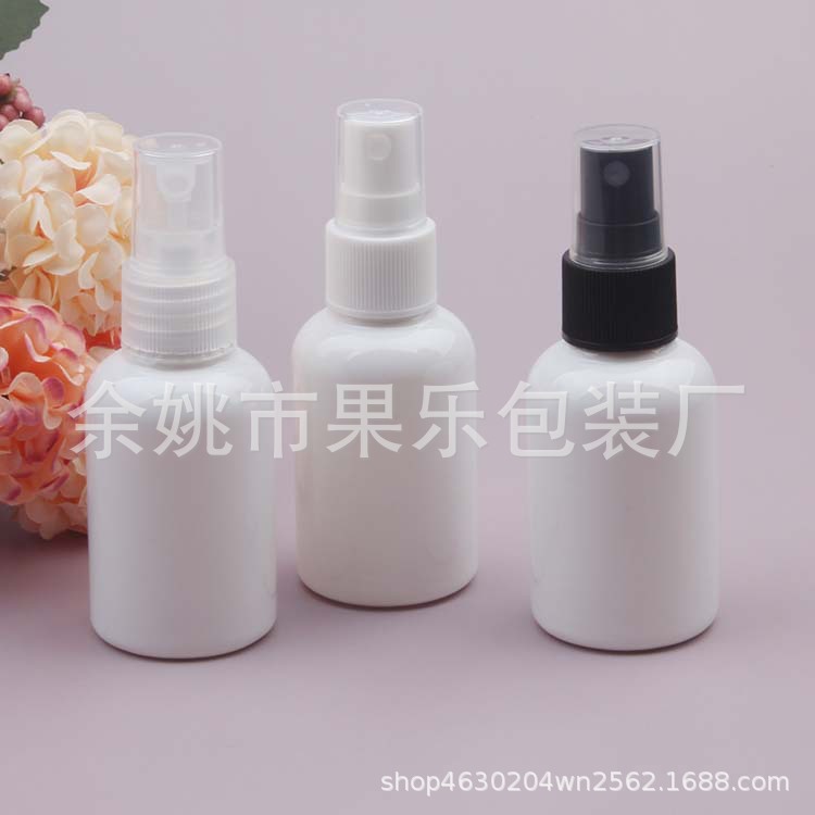 矮胖喷雾瓶50ml茶色小喷瓶透明喷雾瓶50ML白色喷雾瓶酒精喷壶