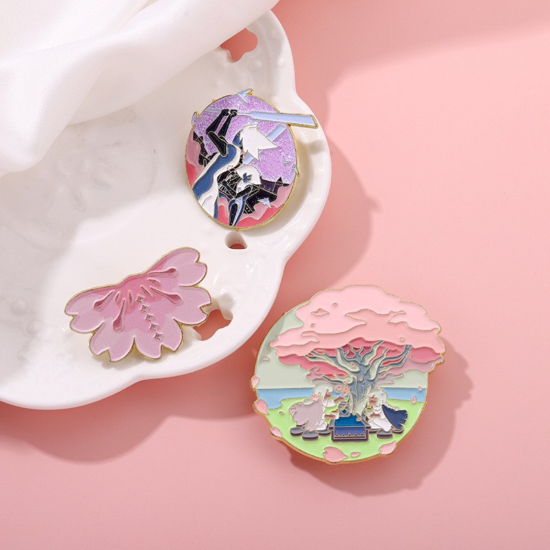 Cartoon Style Cartoon Character Tree Flower Alloy Stoving Varnish Unisex Brooches display picture 3