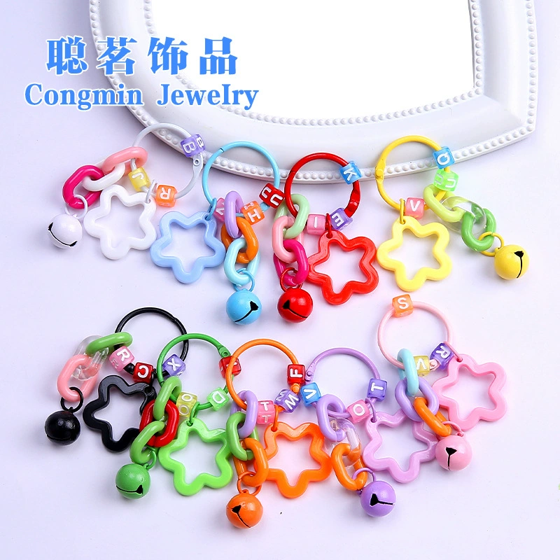 Цветная полая пятиконечная звезда брелок ins ветер звезды девушки сердце школьная сумка подвесная цепочка для ключей маленькая подарочная подвеска
