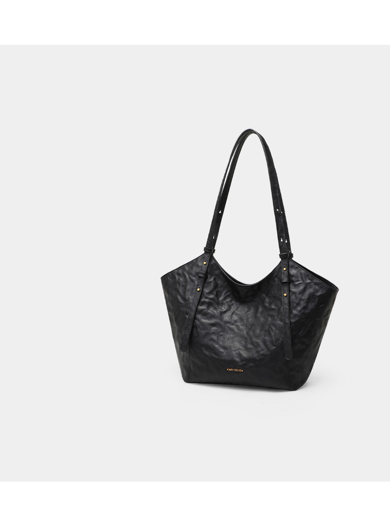 Túi tote da nữ đáy rộng dáng đeo nách — đen, Lời bài hát: Black (Public Version) chi tiết 18