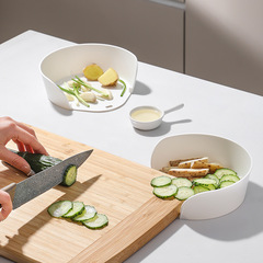 廚房好物推薦用品小百貨菜板邊角收納炒菜配菜盤圓形白色備菜盤