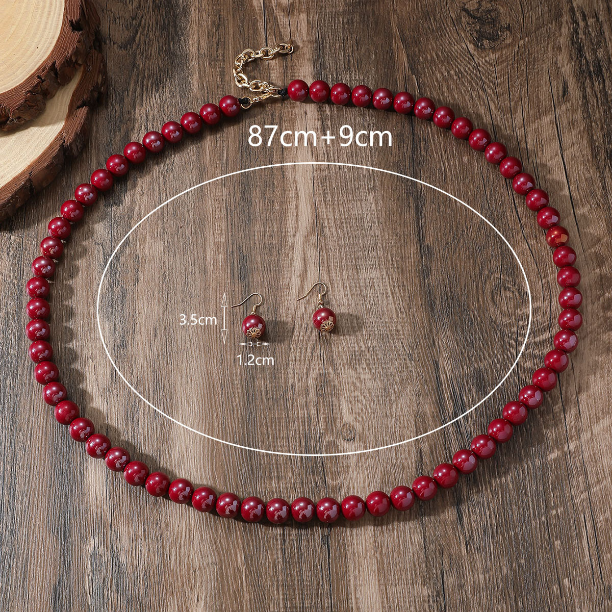 Retro Ethnic Style Bohemian Irregular Geometric Rhombus Resin Irregular Beaded Women's Earrings Necklace Jewelry Set display picture 16