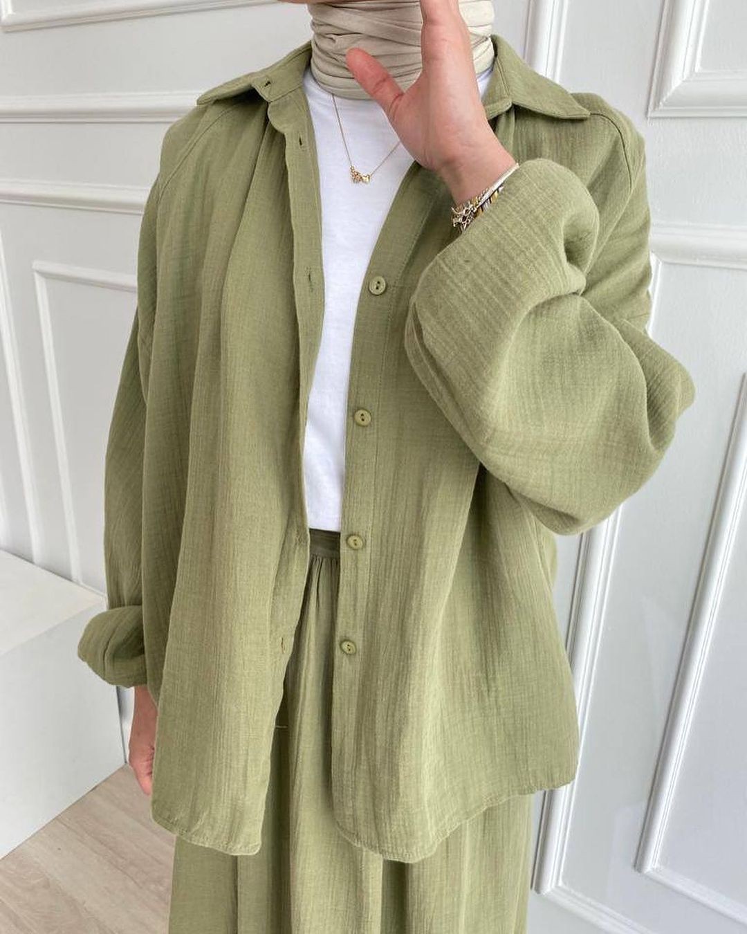 Women's Fashion Casual Suit Puff Sleeve Shirt And Skirt Set Spring Autumn New Cross Border Foreign Trade Clothing_ecoleips.com