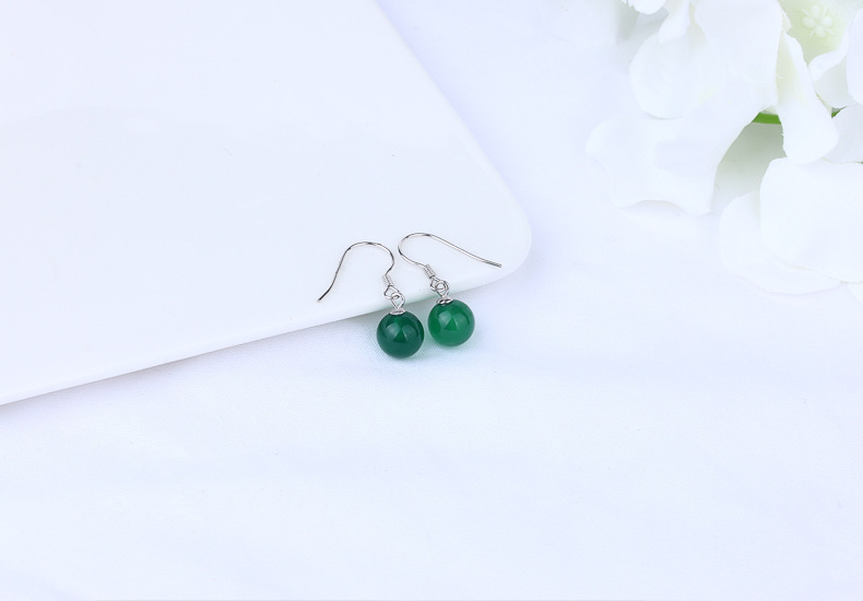 1 Pair 925 Sterling Silver Gem Geometric Drop Earrings display picture 22