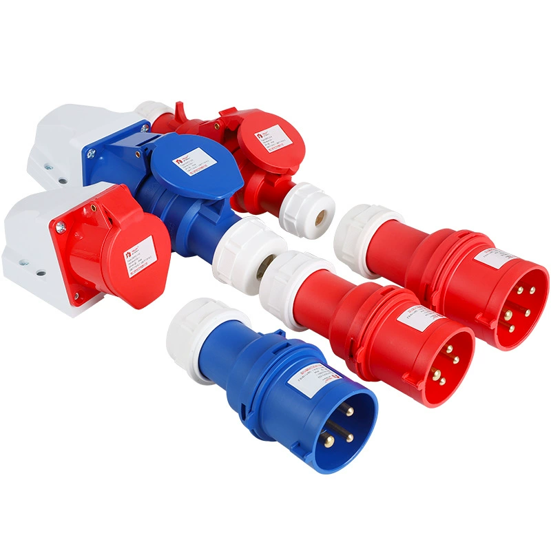 德力西 Industrial Aviation Plug Three Places 380V Connect Waterproof 16A32A Three 3 Four Plugs 5 -hole