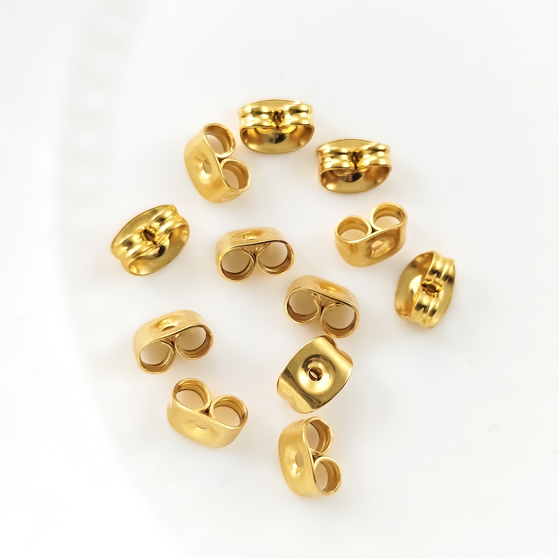 Basic Style Plating Craft 100 PCS/Package Titanium Steel Geometric Earring Findings Ear Nuts