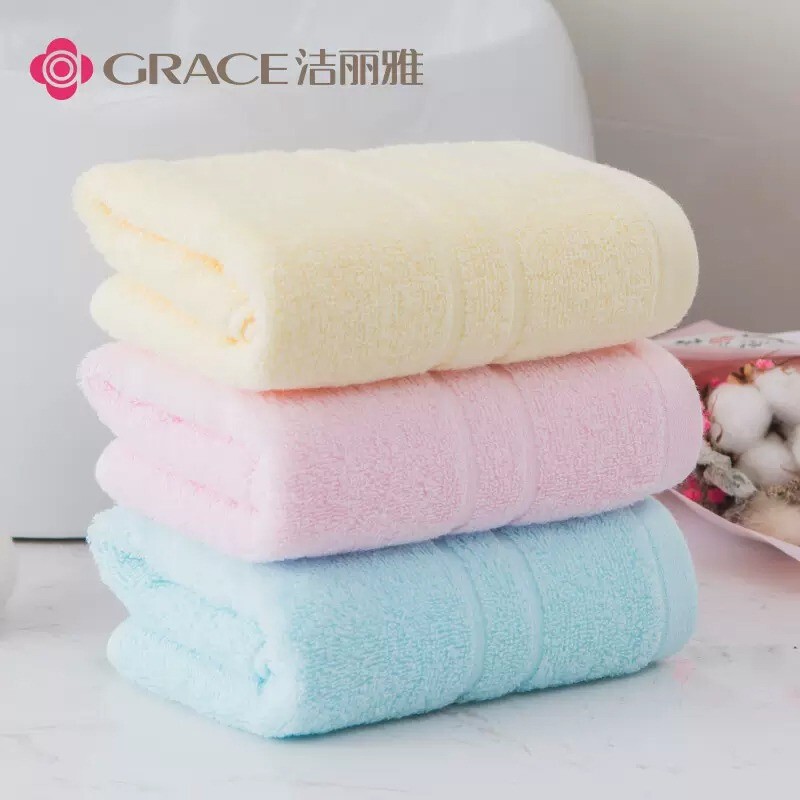 Jieliya towel pure cotton comfortable soft absorbent plain towel embroidered logo jieliya 6734 Jieliya towel pure cotton comfortable soft absorbent plain towel embroidered logo jieliya 6734
