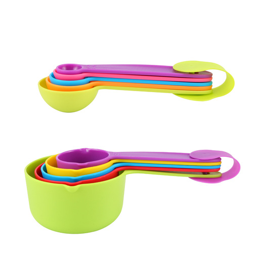 烘培用品彩色塑料量勺量杯套装奶粉勺调味咖啡厨房DIY量匙10件套