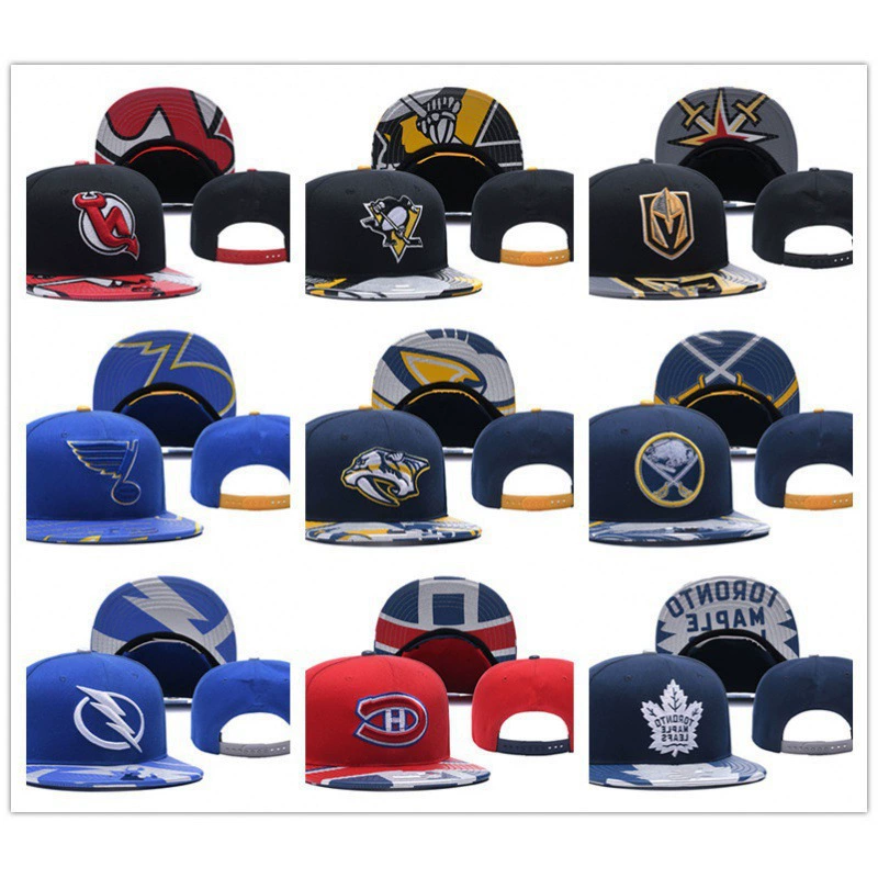 Кросс-бордерная оптовая продажа, шляпа хоккейной лиги, модный солнцезащитный козырек, пара солнцезащитных шляп, вышитая кепка с козырьком