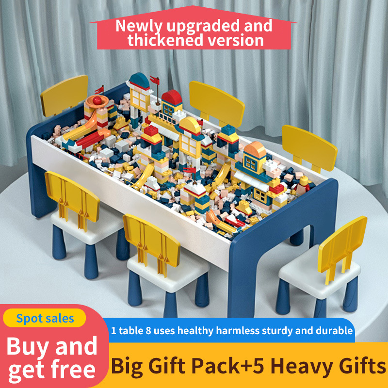 Building Blocks Table Multi functional Children's Game|undefined