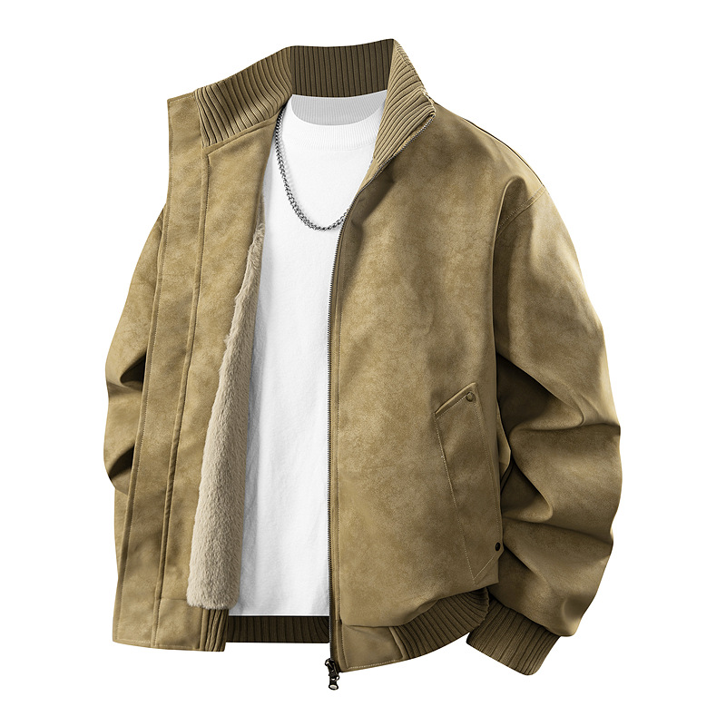Chaqueta transfronteriza para hombres otoño y invierno 2025 nuevo tipo de algodón caliente grueso para hombres suelto chaqueta antiviento retro
