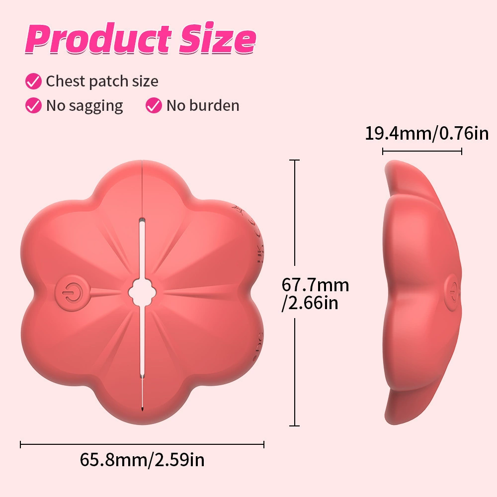 Латексный зажим-убер vibrator (Misi) с беспроводным пультом, дизайн с клипсой на груди, портативный и скрытый
