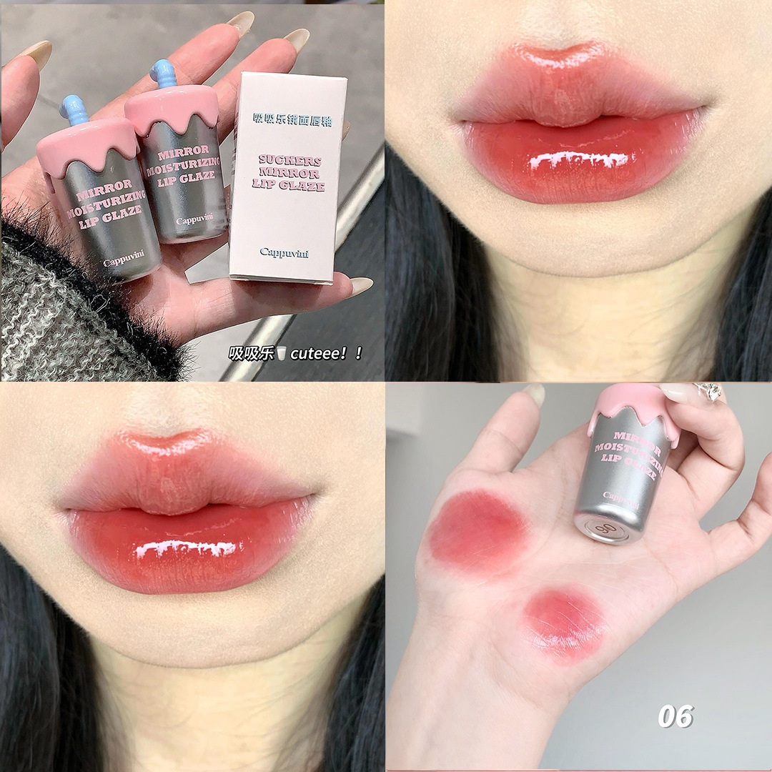 Cappuvini HandiHaler esmalte labial espejo esmalte labial líquido esmalte labial transparente esmalte labial barato para estudiantes