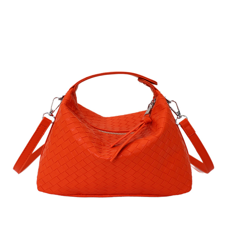 Nicho trenzado bolso de cubo para mujeres 2026 verano nuevo bolso de hombro portátil bolso de gran capacidad diaria