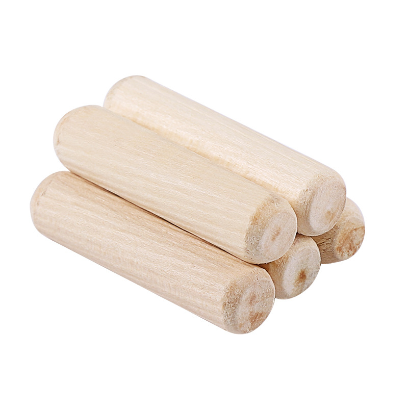 Round wooden plug, wooden nail, wooden tenon, oblique grain wedge, lotus wood, wooden club, wooden plug, wardrobe, cabinet, connecting parts, round wood, Xiao wood pin