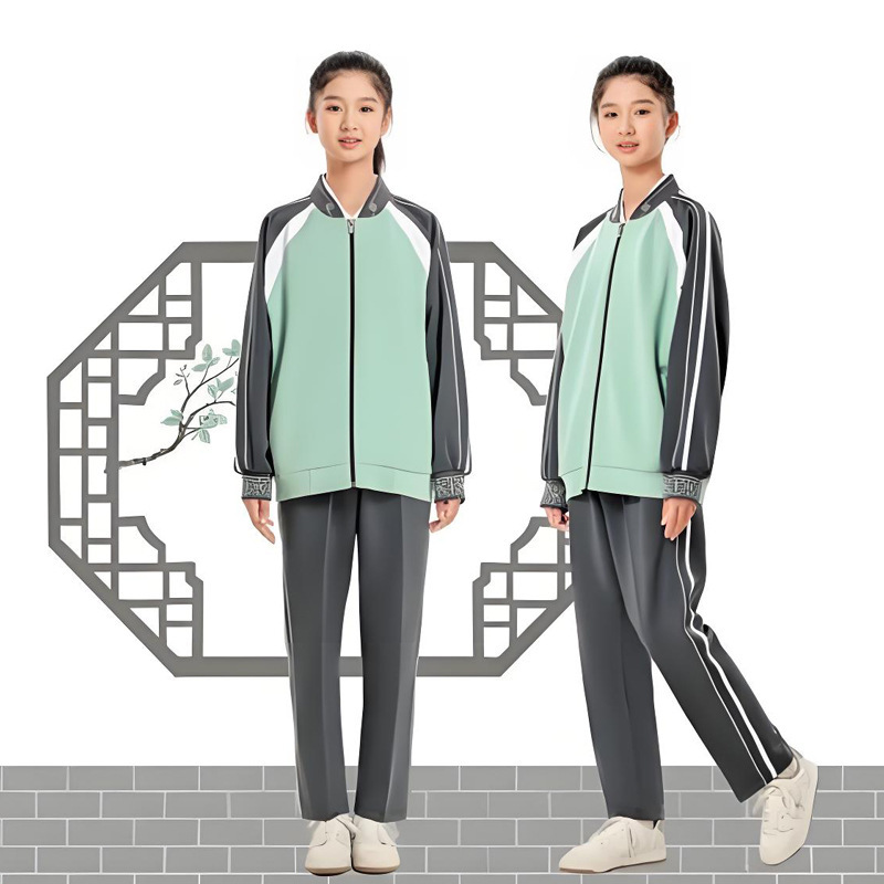 赣州中小学生统一校服春秋款运动服套装男女夏季同款短袖裙子班服|undefined
