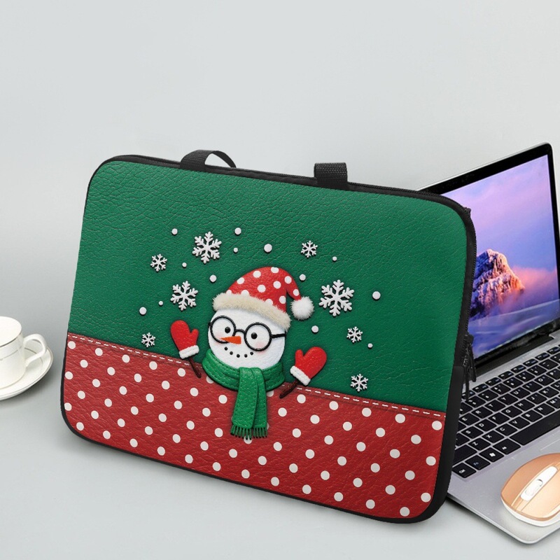 Christmas Snowman Cute Laptop Bag, Convenient Travel Zipper Essential Handbag, Minimum Order of One Piece Christmas Snowman Cute Laptop Bag, Convenient Travel Zipper Essential Handbag, Minimum Order of One Piece