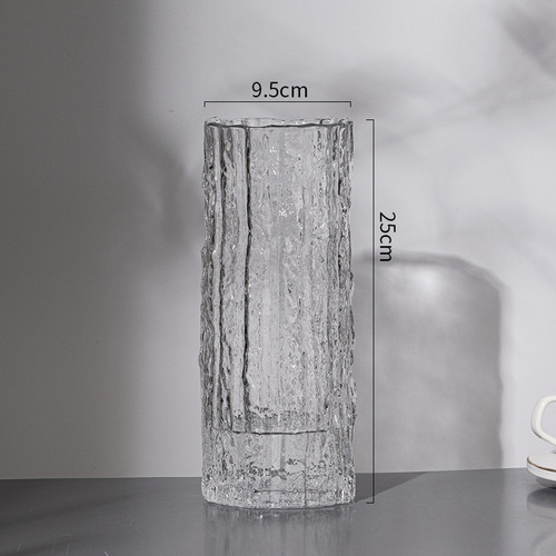 Minimalist Creative Transparent Glass Vase for Desktop Watering Roses Fresh Flowers Vase Nordic Style Living Room Flower Arrangement Decor