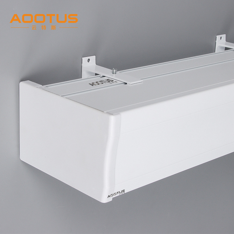 Thickened aluminum alloy double-track slide curtains, one-piece double-track curtain boxes, one-piece top-mounted double-track curtain rods