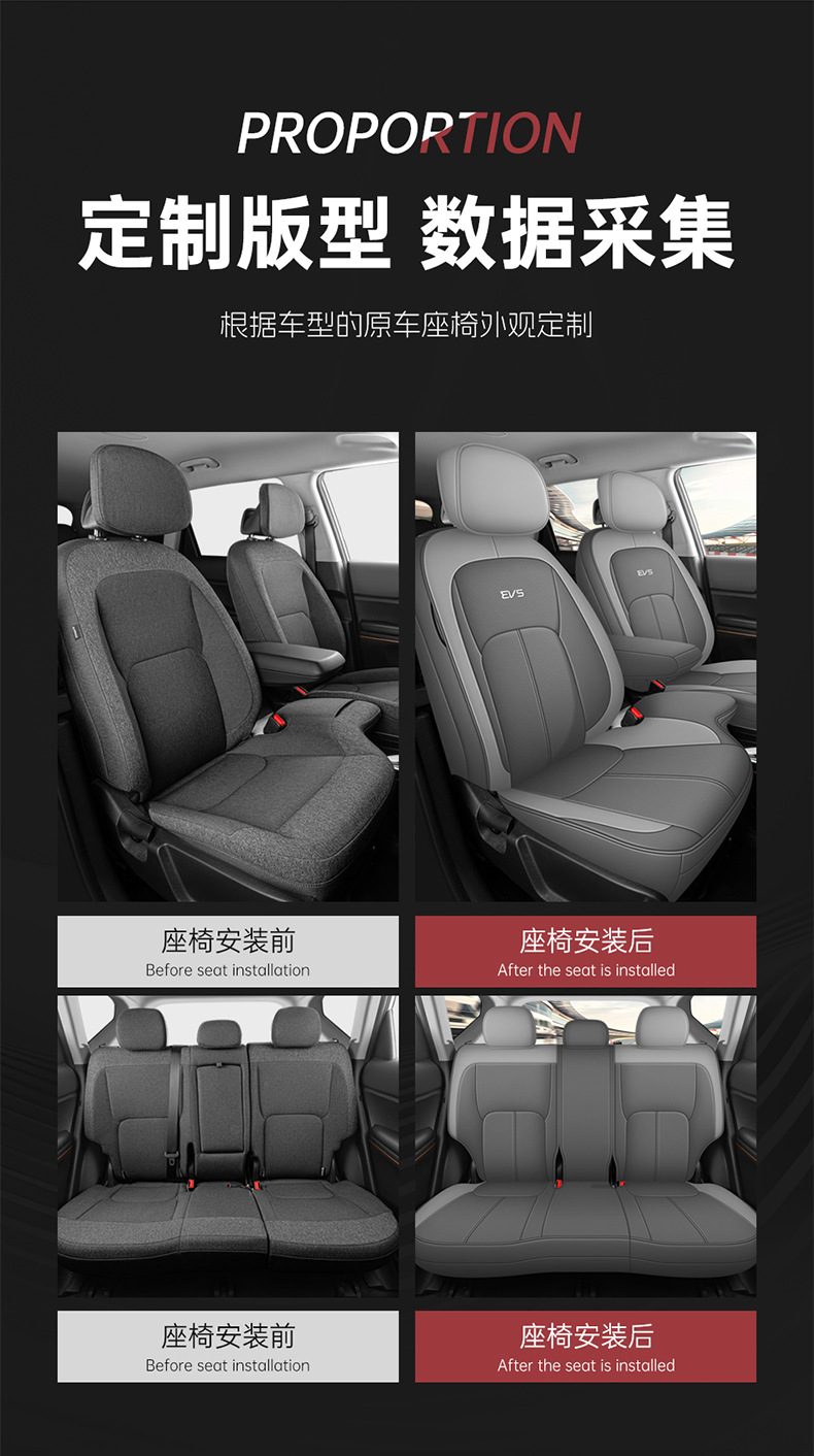 24-25 Kia EV5 exclusive full-cover seat covers, custom perforated leather car seat cushions, universal for all seasons