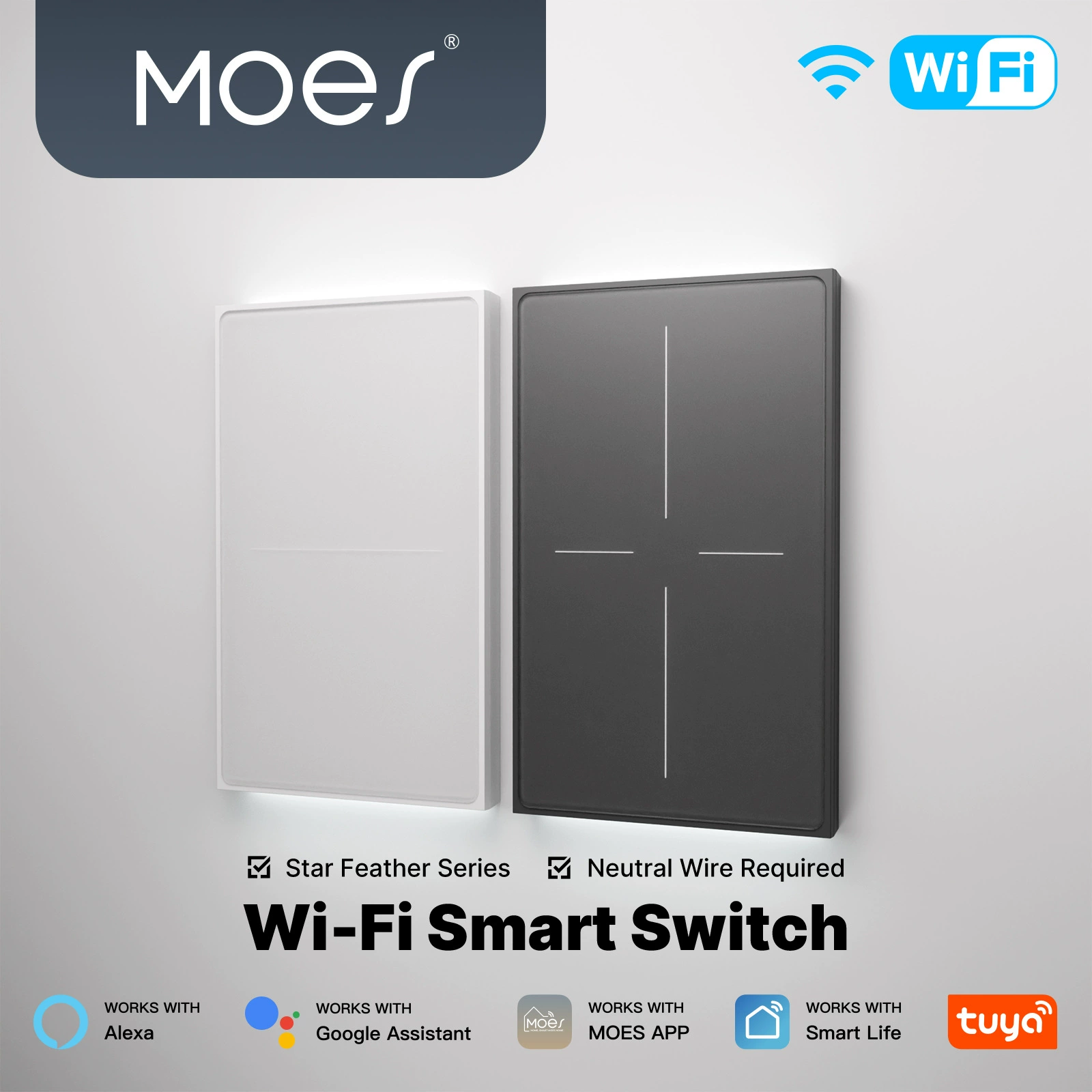 Умный выключатель Tuya для умного дома с управлением через приложение, стеклянный дизайн, сенсорное управление, настенный умный выключатель