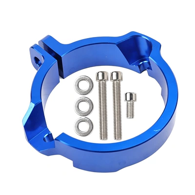 Motorcycle exhaust pipe protector and clamp, suitable - blue-ktm-exhaust-port-protection