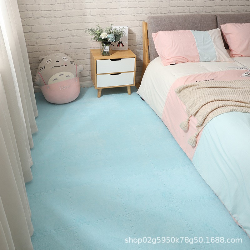Nueva alfombra de empalme de peluche, bloque de empalme, alfombra para bebés, alfombra para mascotas, alfombra para dormitorios, alfombra de peluche desmontable, alfombra de peluche