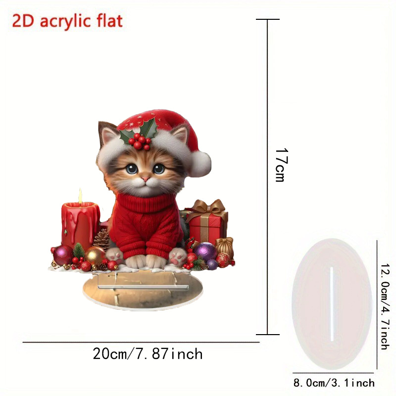 Transfronterizo acrílico 2D Navidad Snow House Santa Claus reno muñeco de nieve decoración de mesa