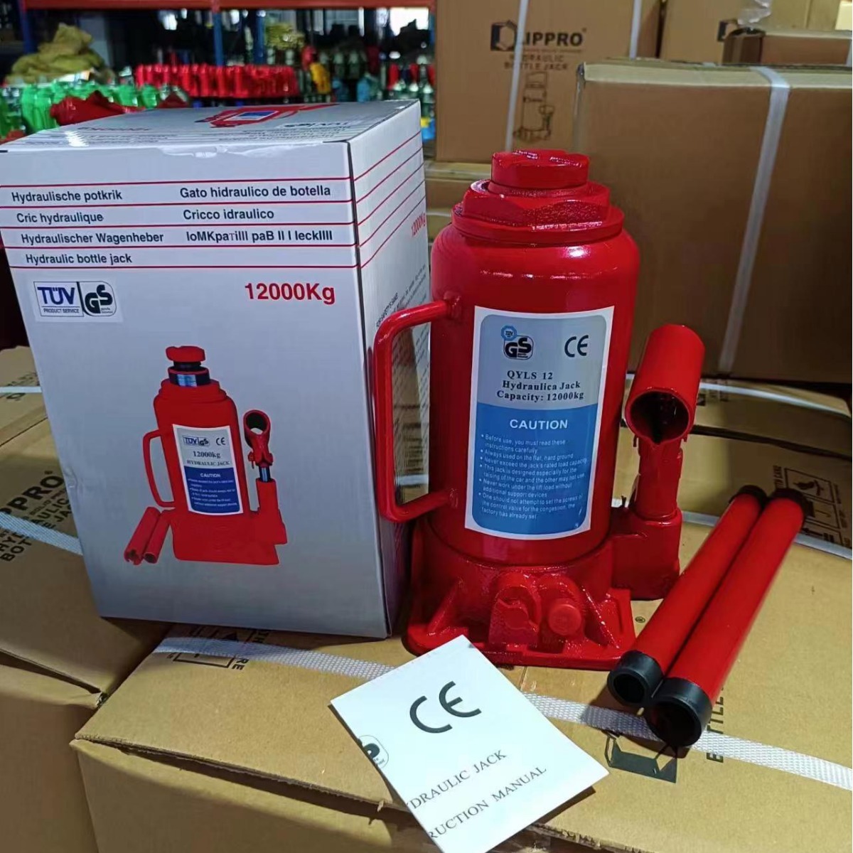 汽车用车载省力千斤顶 可拼接摇杆 液压式立顶 12T