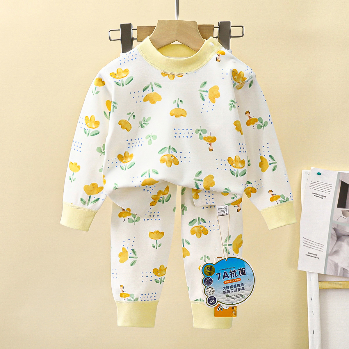 Ropa interior para niños, traje de algodón para bebés, otoño nuevo estilo, pijamas para bebés deshuesados para hombres, ropa para el hogar para niñas, ropa para niños