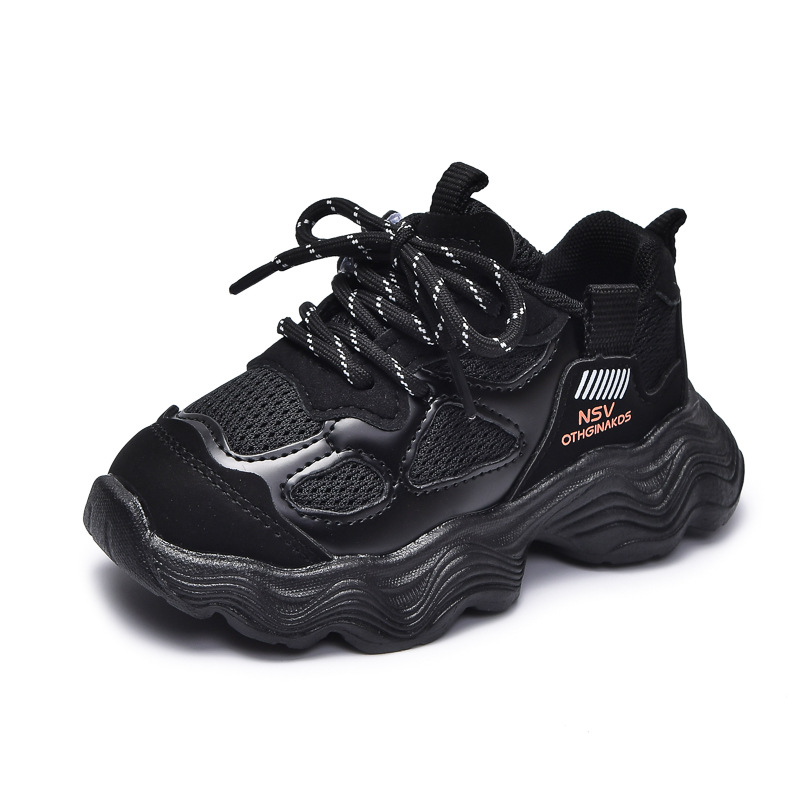 Zapatos deportivos de niñas 2025 primavera y otoño nuevos zapatos de moda de malla para niños respirables zapatos para niños zapatos de running suaves