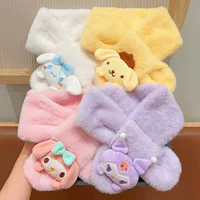 Мультфильм Sanrio плюшевый шарф для детей милый дикий осенью и зимой новый плюшевый теплый мужчина и женщина плюшевый толстый