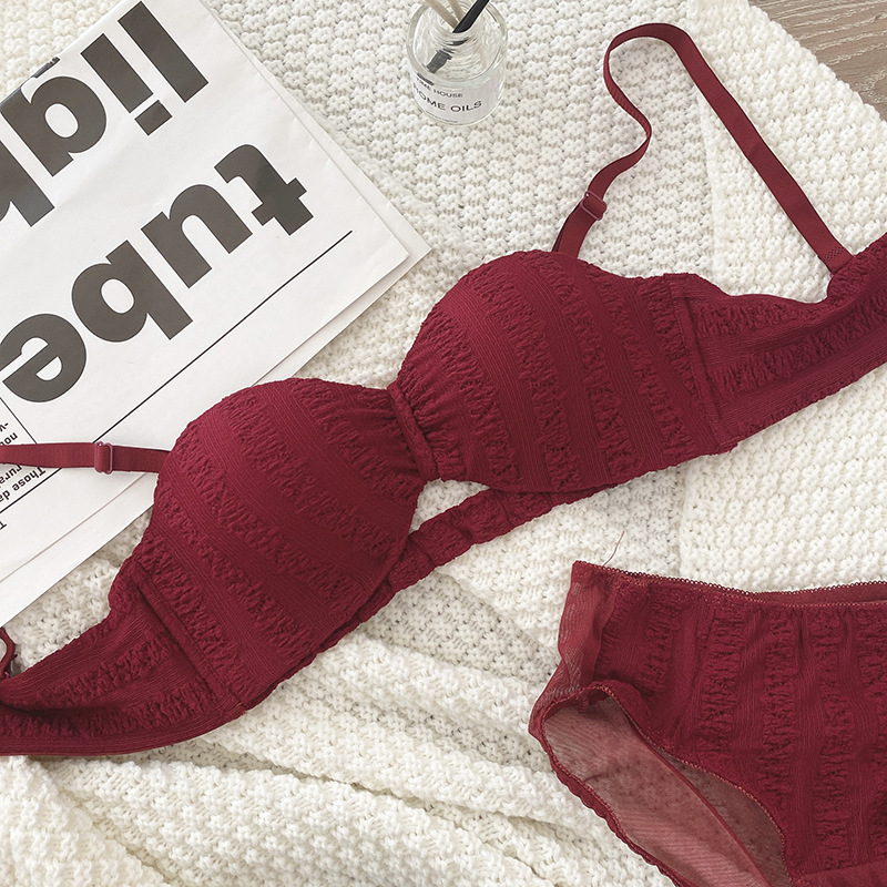 Jenny Coco original de verano Fairy Wind delgado conjunto de ropa interior para mujeres que se reúnen en la adolescencia pura deseo de encaje hermoso sostén de espalda