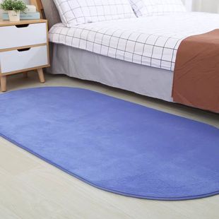 Coral Fleece Bedside Carpet Oval Simple Home Bay Window Living Room Coffee Table Mat Bedroom Tatami Mat Bedfront Blanket